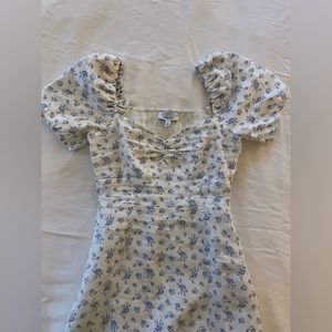 & Other Stories Flowy Puff Sleeve Midi Dress